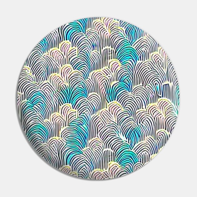 Abstract Spring Feathers (MD23SPR026) Pin by Maikell Designs