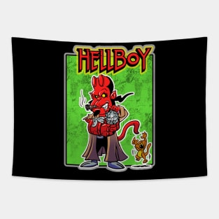 Hellboy with CATS Tapestry