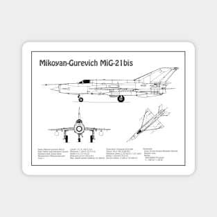 Mikoyan-Gurevich MiG-21 bis Fishbed Fighter - BD Magnet