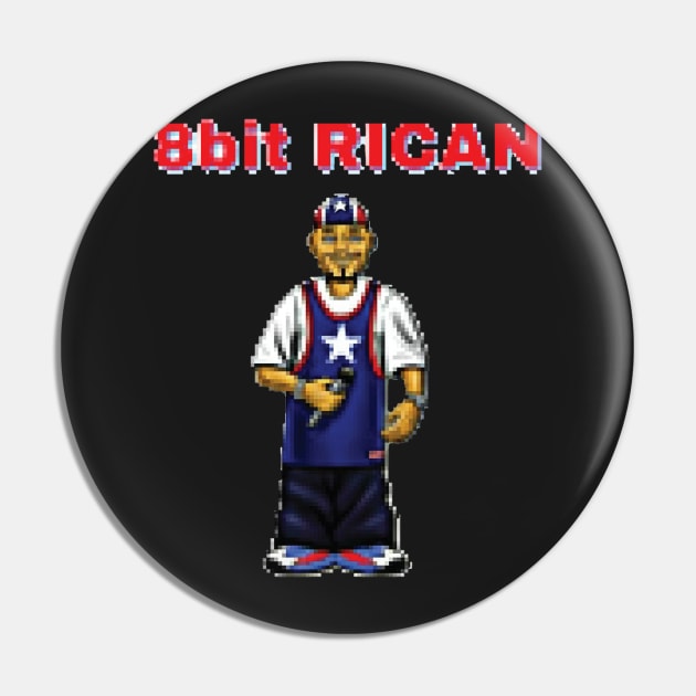 8Bit Rican Pin by oteroism