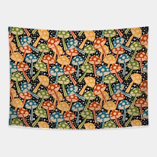 Retro Mushroom Tapestry