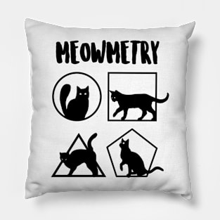 Meowmetry - Funny Cat Geometry Pillow