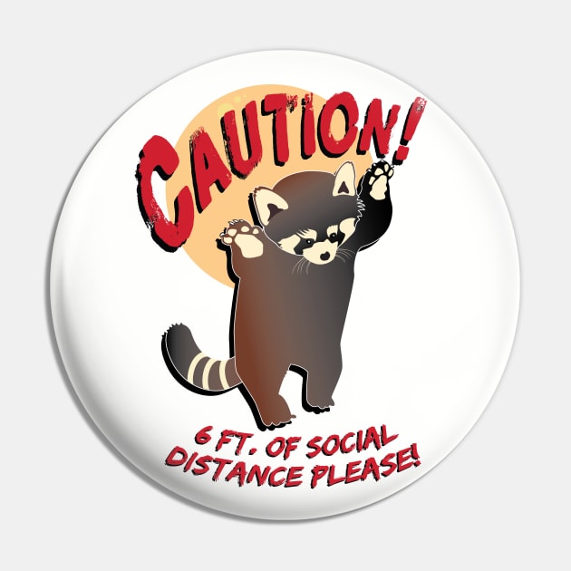 Red Panda - Social Distance Pin by Teeman