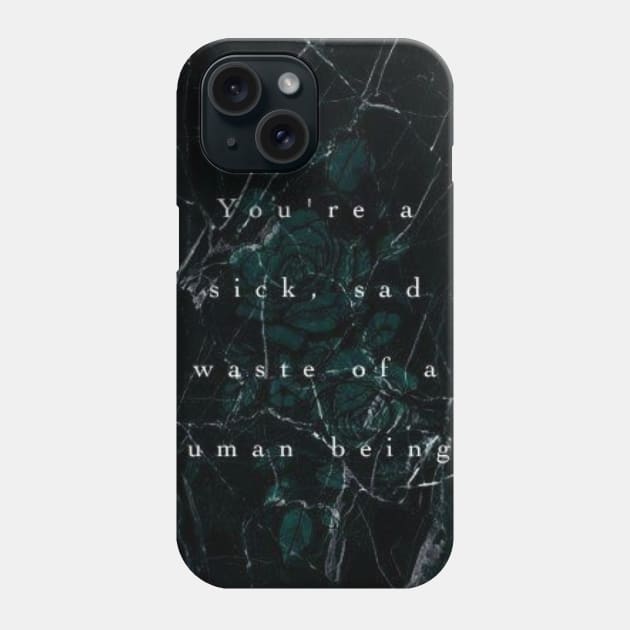 Waste of a Human Being Phone Case by betocastle98