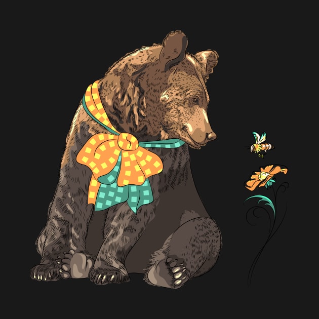 Cartoon hipster bear by kavalenkava