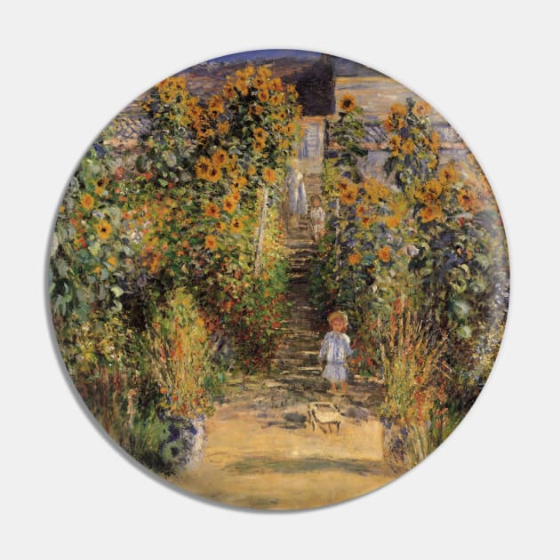 Artist's Garden at Vetheuil by Claude Monet Pin by MasterpieceCafe