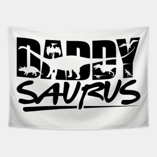 Daddy Saurus Shirt Papa Saurus Funny Birthday Gift Tapestry