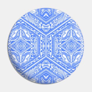 Blue Hexagon Geometry Pin