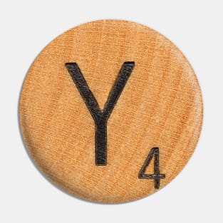 Scrabble Tile 'Y' Pin