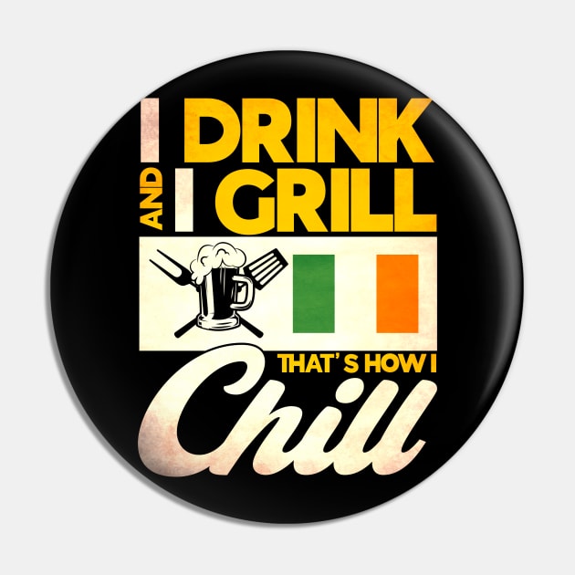 Irishmen Drinking Team Ireland Pin by Toeffishirts