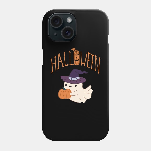 Halloween Happy Little Ghosty Phone Case by Milochka