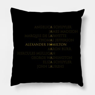 Hamilton characters Pillow
