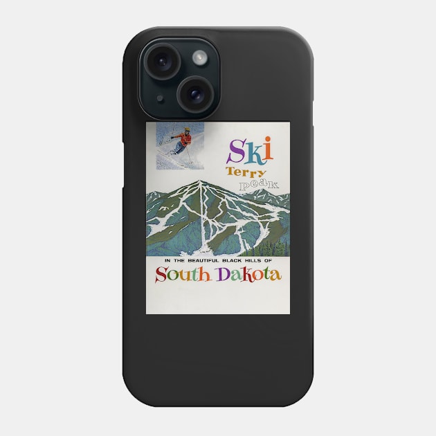 Terry Peak,USA,Ski Travel Poster Phone Case by BokeeLee