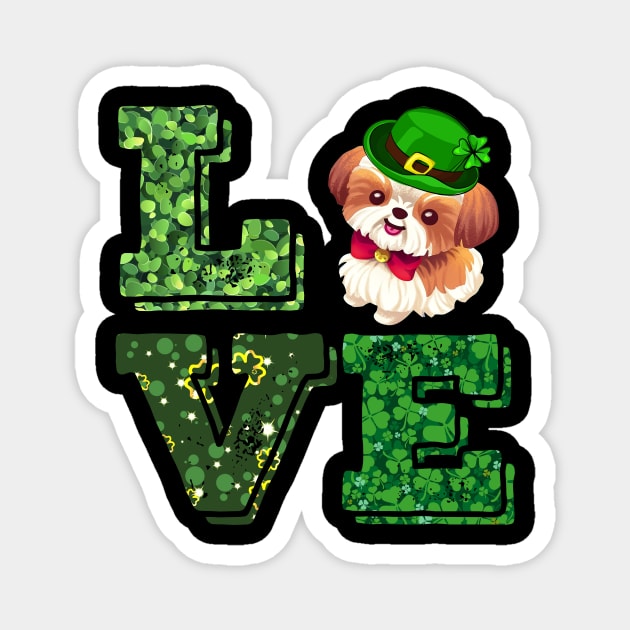 Love Shih Tzu St Patrick_s Day Magnet by Danielsmfbb