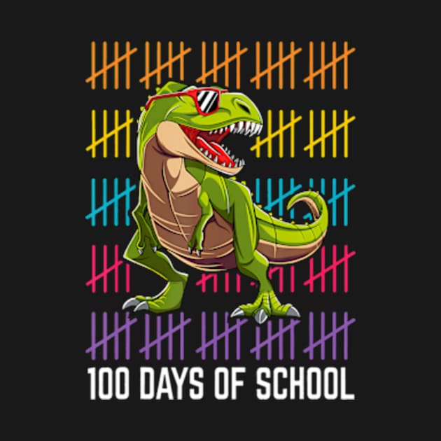 100 Days of School Dinosaur TRex 100th Day of School Boys by Cristian Torres