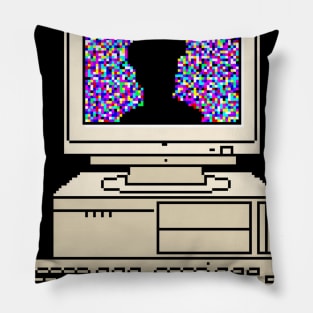 Vaporwave Computer Pixel Pillow