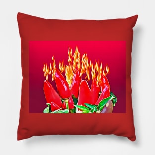 Flaming Chilies Pillow