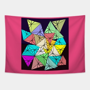 New geomatric  triangles shapes pattern colorful design Tapestry