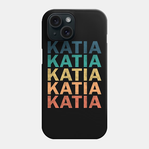 Katia Name T Shirt - Katia Vintage Retro Name Gift Item Tee Phone Case by henrietacharthadfield