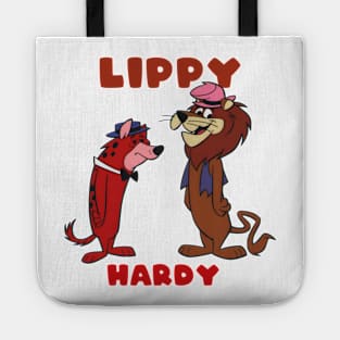 Lippy the lion and Hardy Har Har Tote