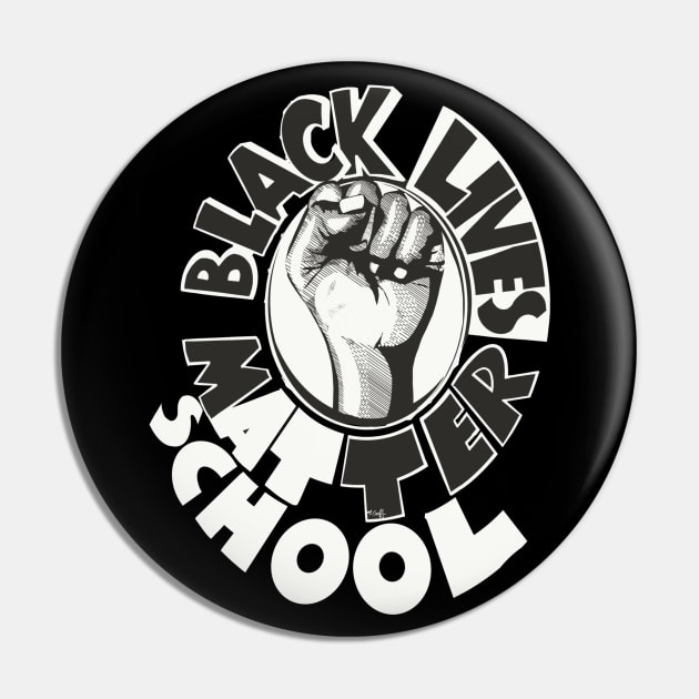 Black Lives Matter at School Pin by Goff House Studios