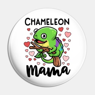 Chameleon Mama Reptile Lover Pet Lizard Mom Pin