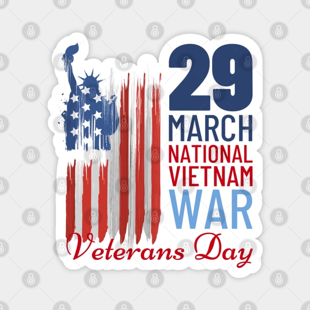 National Vietnam War Veterans Day Magnet by BlackRose Store