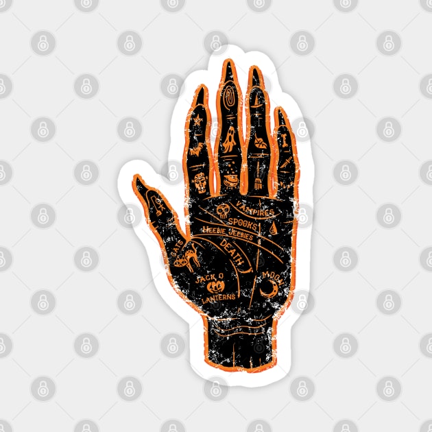 Halloween Palmistry Magnet by Marianne Martin