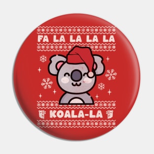 Ugly Christmas Sweater Fa La La Koala La Pin