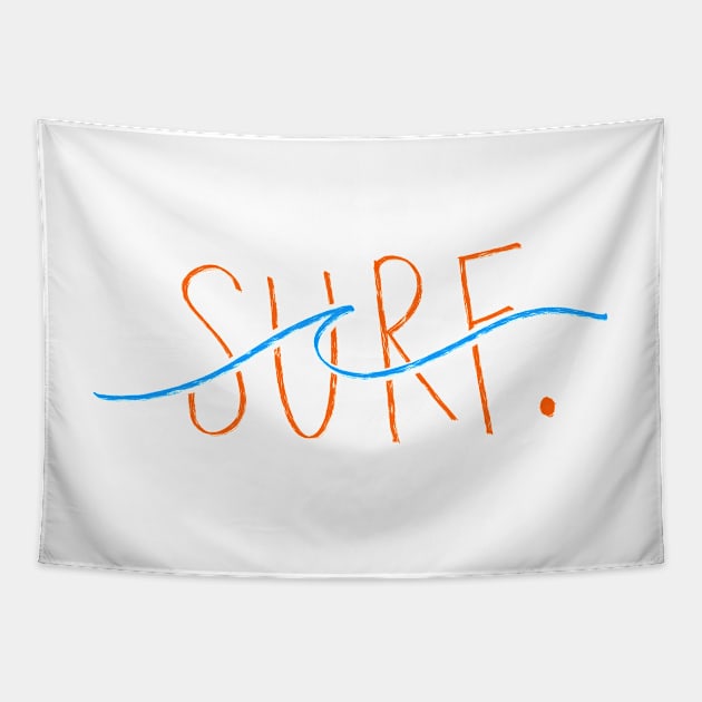 Surf Lettering Tapestry by AlishaMSchil