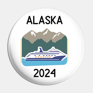 Cruise Alaska 2024 with mountains Pin