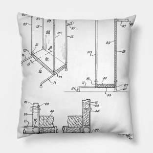 Yoga Exercising Apparatus Vintage Patent Hand Drawing Pillow