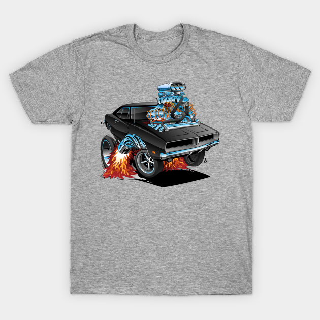 69 Car Cartoon - Muscle Car - T-Shirt | TeePublic