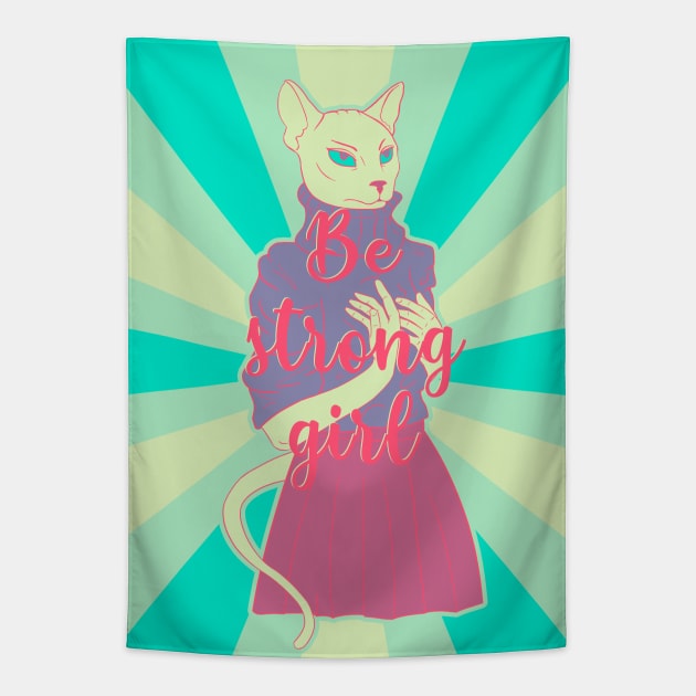 Be strong girl Tapestry by MadArtist123