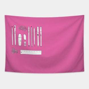 Stationery in pink Tapestry