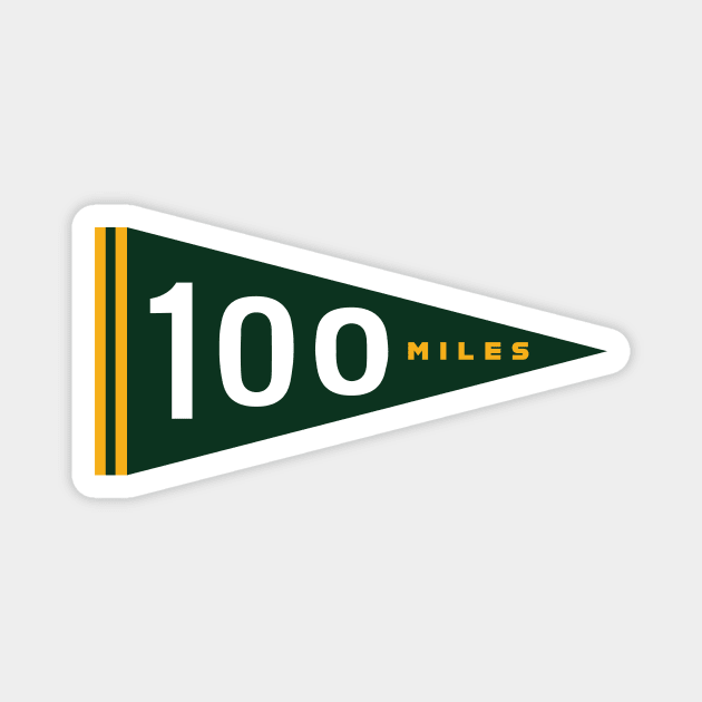 100 Mile Trail and Ultra Running Pennant Magnet by PodDesignShop