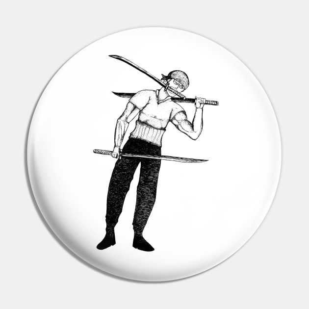 Roronoa Zoro Pin by Just art UY