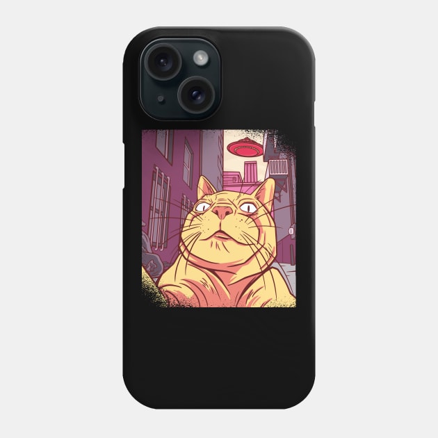 Extraterrestrial Feline Gaze Meme Phone Case by Life2LiveDesign