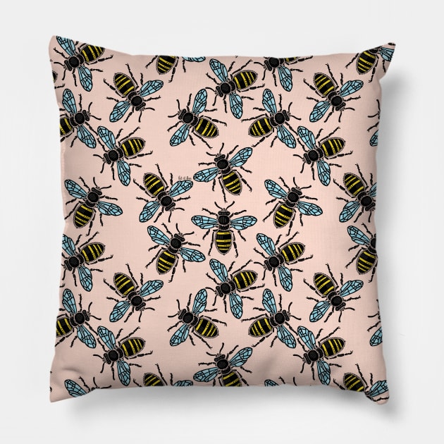 Bee Patern Pillow by Nataliatcha23