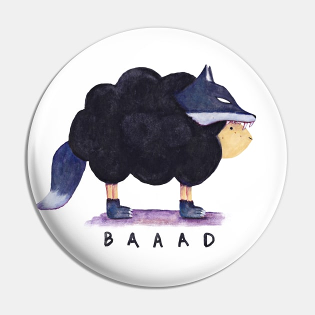 Bad Baad Black Sheep Pin by MidnightCoffee