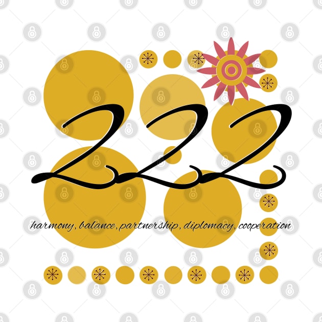 222 Numerology Angel Number by Atomic Chile 