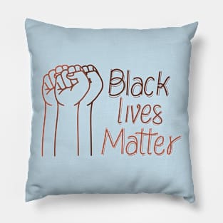 black lives matter with fists Pillow