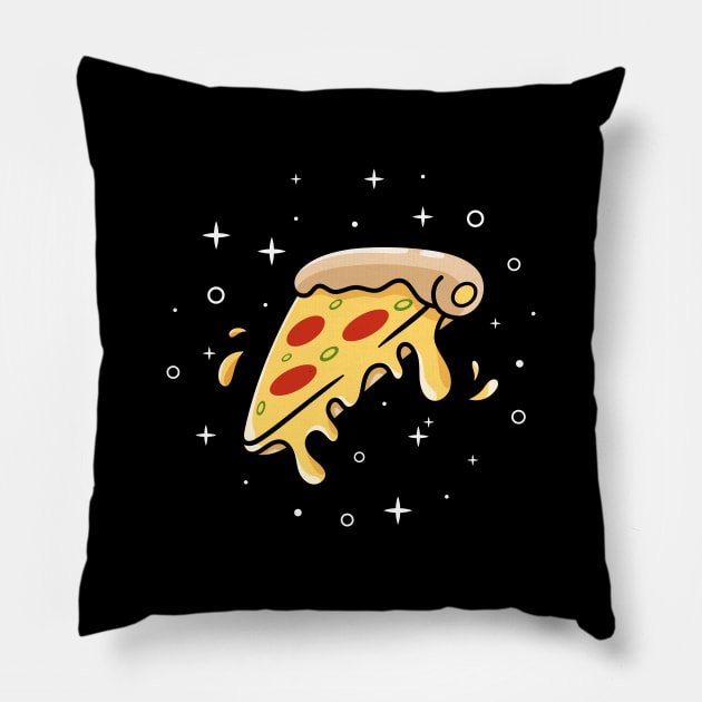 pizza slice cartoon Pillow by garistipis