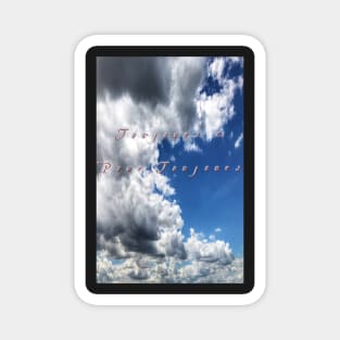 Scenic sky and clouds photography with French text Magnet