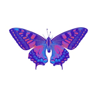 Butterfly - Pink, Purple & Teal T-Shirt