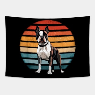 Boston Bull Terrier Vintage Dog Retro Dogs Owner Tapestry