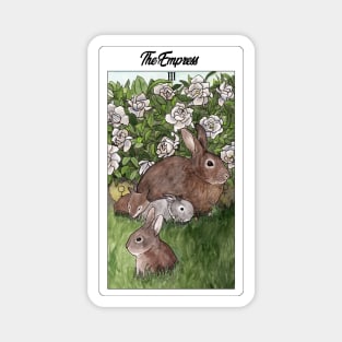 The Empress Rabbits Card Magnet