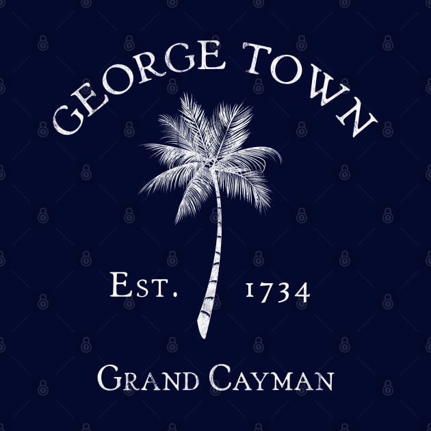 George Town Grand Cayman Islands Vintage Palm by TGKelly