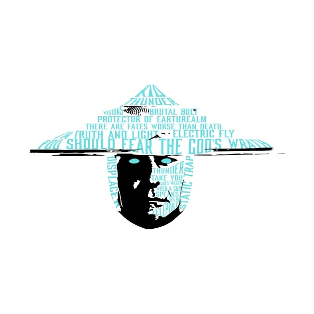 Raiden text portrait by Jawes