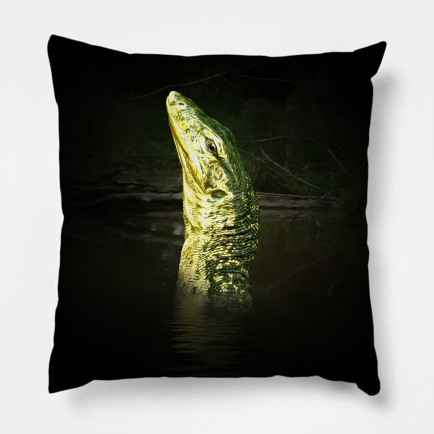 Monitor lizard Pillow by Guardi